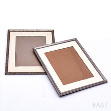 2x Vintage Tischrahmen Cadre Photo Avec Argenté Monture Métallique (17 X 24 CM )