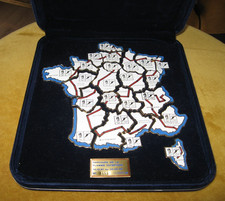 COFFRET PIN'S PARCOURS DE LA FLAMME JO ALBERTVILLE 1992 Signé Cojo Vintage