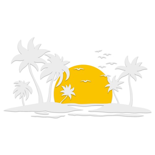 Lot autocollants plage - lot, d'autocollants