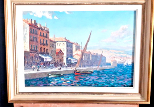Tableau huile sur panneau - , de
