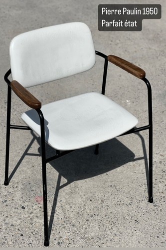 Fauteuil métal chêne - en,