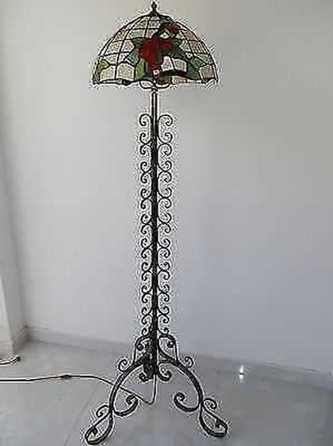 Lampe sur pied fer forgé - lampe,