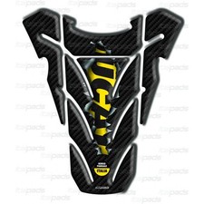 Protège Réservoir  "Top Wings Rip" carbon look/Jaune adapté pour Ducati Monster