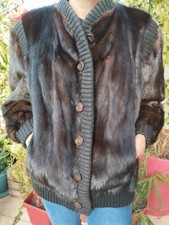 Blouson Vintage Christian Dior fourrure vison véritable style Teddy Taille 38