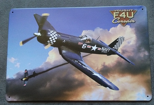 Plaque métal vintage f4u - vintage,