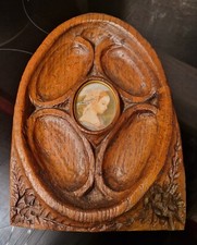 CADRE ANCIEN MINIATURE VERRE BISEAUTÉ  GOTHIQUE