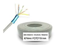 Câble téléphonie - Interphonie - Visiophone  4 paires J-Y(ST)Y 0.6 mm 25 mètres