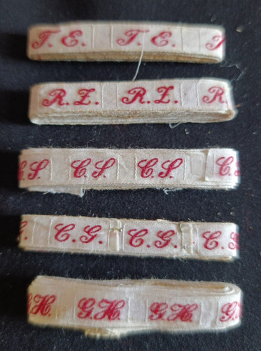 Lot ancien ruban initiale - d',