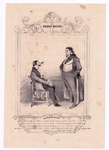 Lithographie caricature - lithographie,