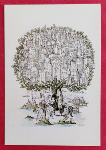 Carte postale illustrée par - postale,