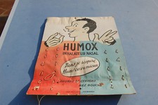 Ancienne publicité carton - Humox inhalateur Nasal - affiche carton publicitaire