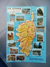 CPM CPSM LA CORSE TOURISTIQUE ET ROUTIÈRE CARTE ÉDITIONS KALLISTE 
