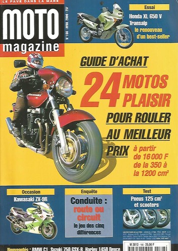 Moto magazine 166 honda - moto, n°166