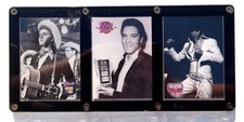 Vintage 1990's The River Group Elvis Presley 3 Trading Card Framed In Case (1)