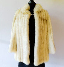 Manteau fourrure renard bleu