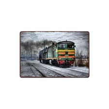 PLAQUE EN METAL TRAIN ANCIEN