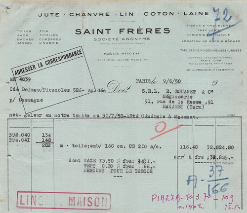 1950 jute chanvre lin - 1950,