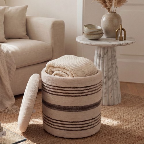 Tabouret pouf rangement en - tabouret,