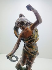 Statue ancienne "La Paix" – Charles Ruchot – Régule polychrome XIXᵉ siècle