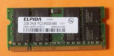 Barrette Ram DDR2 Elpida  2Gb  PC2-6400S  666  2Rx8  EBE21UE8ACUA-8G-E
