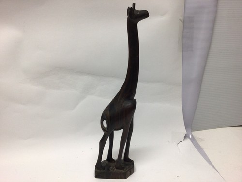 Statue girafe bois - statue,