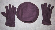 Gants et chapeau/bonnet Afibel violets