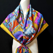 RARE VINTAGE foulard en soie