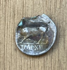 Monnaie, Auguste, Denier, 27-14 BC, Lyon Taureau chargeant