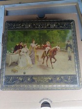 ancienne boite en métal tôle Chocolat belge l'Aiglon Verviers 1950