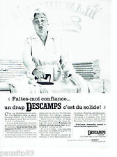 PUBLICITE ADVERTISING 066  1966 le drap Descamps L'Ainé