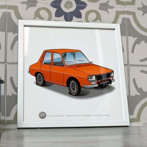 Poster r12 orange déco - r12,