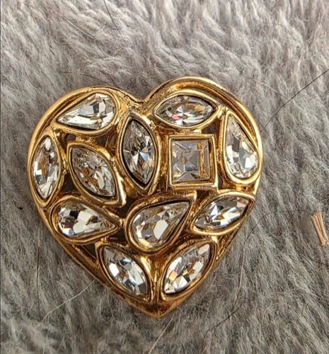 Authentique broche coeur yves - broche,