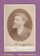 CDV CABINET COGNEL à PARIS : LE SCULPTEUR CLAUDIUS MARIOTON, AUTOGRAPHE  -L82