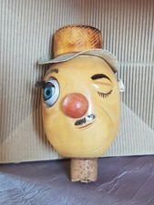 ANCIEN BOUCHON TÊTE BOIS  COLLECTION PERSONNAGE BISTROT BOUTEILLE