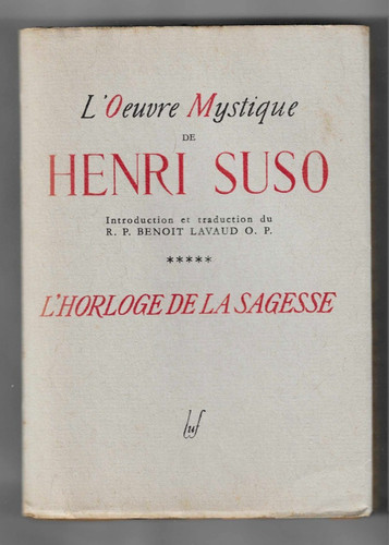Oeuvre mystique suso - mystique,