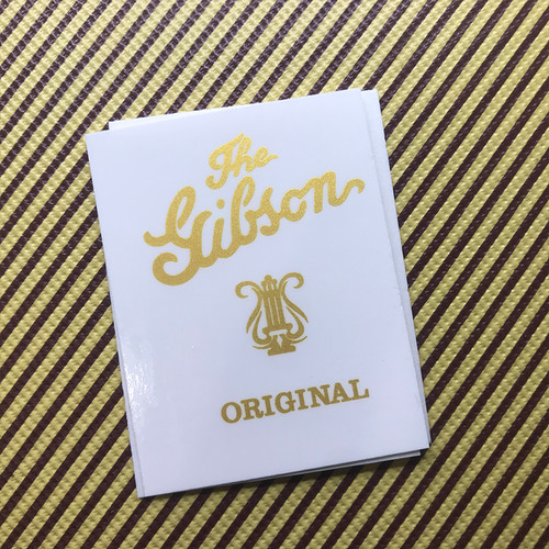 3pcs golden guitar logo decal - 3pcs,