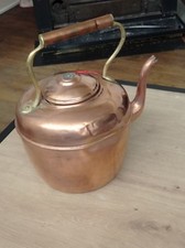 Ancienne bouilloire en cuivre 5 litres – anse en laiton – déco cuisine vintage