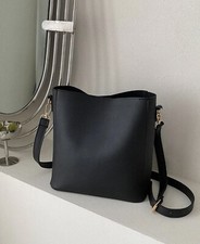 Sac À Main À Bandoulière Noir En Similicuir Mode Femme Chaine FR Style Épaules