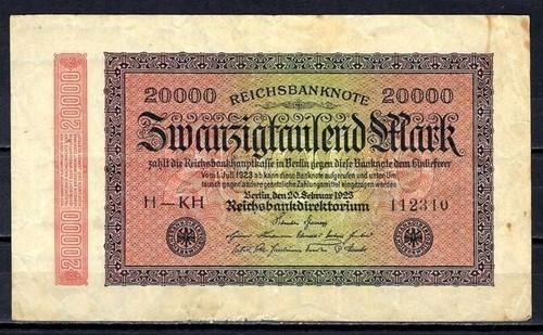 Allemagne 1923 billet 20000 - billet,