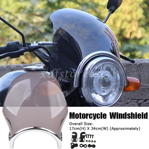 Universel rond pare brise moto - rond, pare-brise