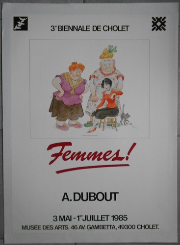 Affiche ancienne dubout - ancienne,