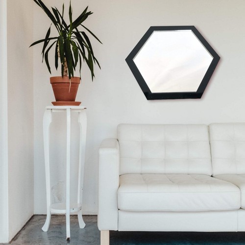 Miroir hexagonal cadre - miroir,