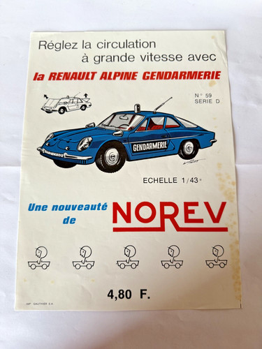 Norev affichette originale - norev,