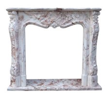 Cheminée en marbre coloré Cheminées Style baroque Encadrement Prix Encadrement d