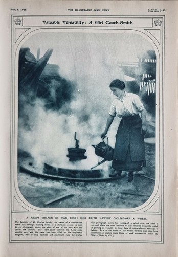 1916 wwi ww1 imprimé fille - fille, de