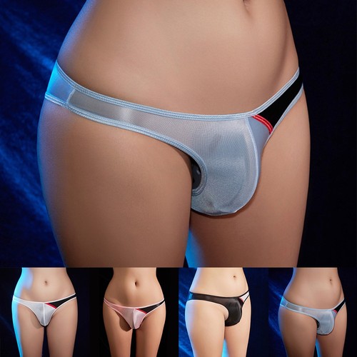 Slip brillant gay taille basse