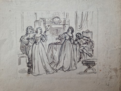 Ancien dessin xvii - ancien, eme