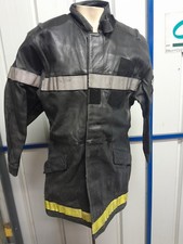  ANCIENNE VESTE DE FEU EN CUIR SAPEURS-POMPIERS OBSOLETE  T 104 M