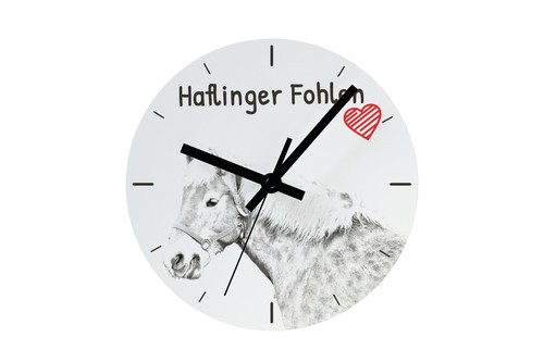Haflinger fohlen horloge avec - haflinger,