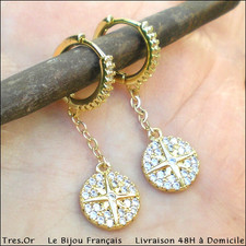 PLAQUÉ OR 18K & ZIRCONS
